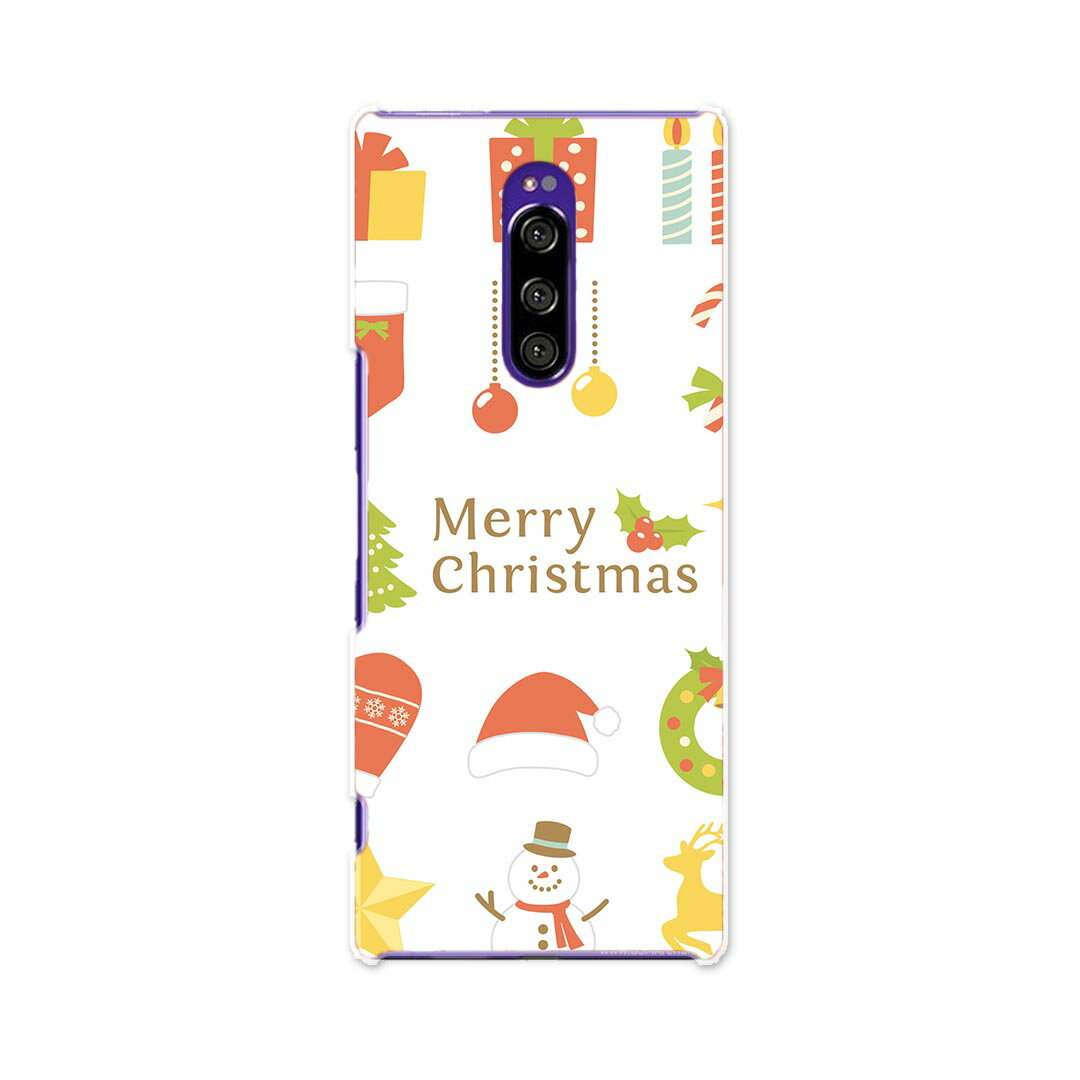 SOV40 Xperia 1 エクスペリア ワン au エーユー sov40 スマホ カバー ケース スマホケース スマホカバー TPU ソフトケース 009428 クリスマス　サンタ　星