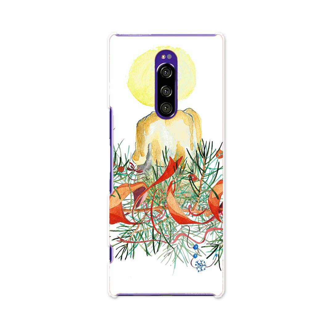 802SO Xperia 1 エクスペリア ワン softbank ソフトバンク 802so スマホ カバー ケース スマホケース スマホカバー TPU ソフトケース 009976 クリスマス　ろうそく　イラスト