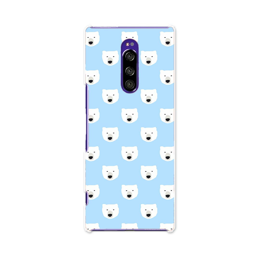 802SO Xperia 1 エクスペリア ワン softbank ソフトバンク 802so スマホ カバー ケース スマホケース スマホカバー TPU ソフトケース 010487 動物　熊　青