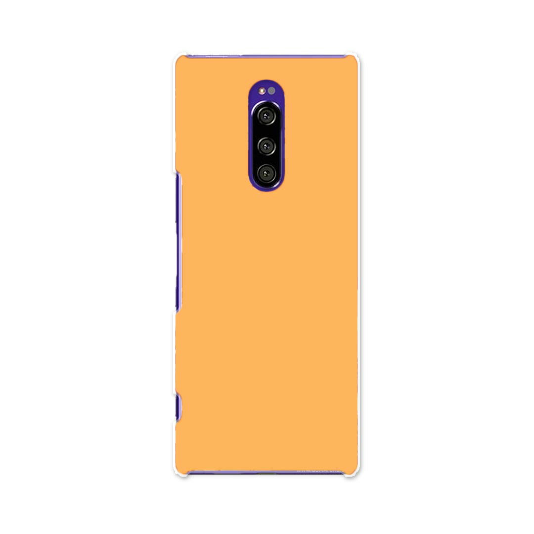 SO-03L Xperia 1 エクスペリア ワン docomo ドコモ so03l ケース スマホケース スマホカバー PC ハードケース 012235 オレンジ 単色 シンプル