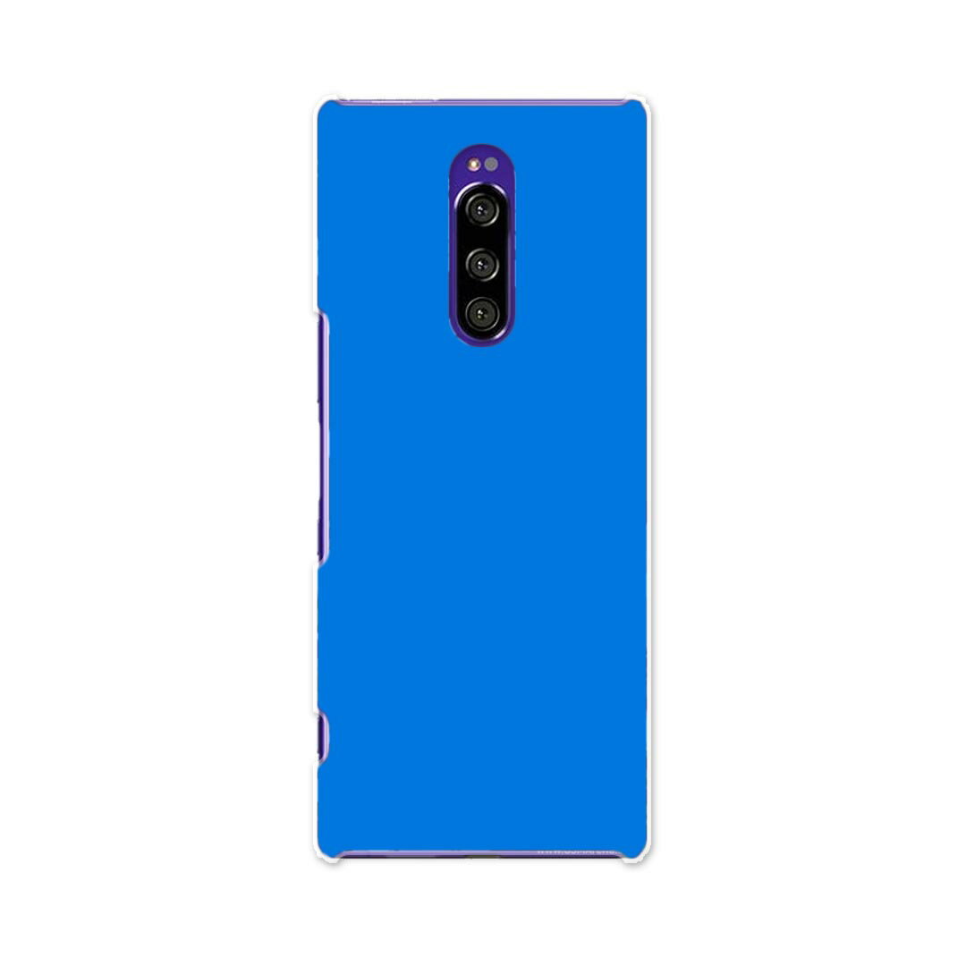 Mobile Phone - 802SO Xperia 1 エクスペリア ワン softbank ソフトバンク 802so スマホ カバー ケース スマホケース スマホカバー TPU ソフトケース 012238 青　単色　シンプル