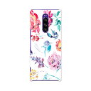 SOV40 Xperia 1 エクスペリア ワン au エーユー sov40 スマホ カバー ケース スマホケース スマホカバー TPU ソフトケース 013496 花 花柄 水彩(2)