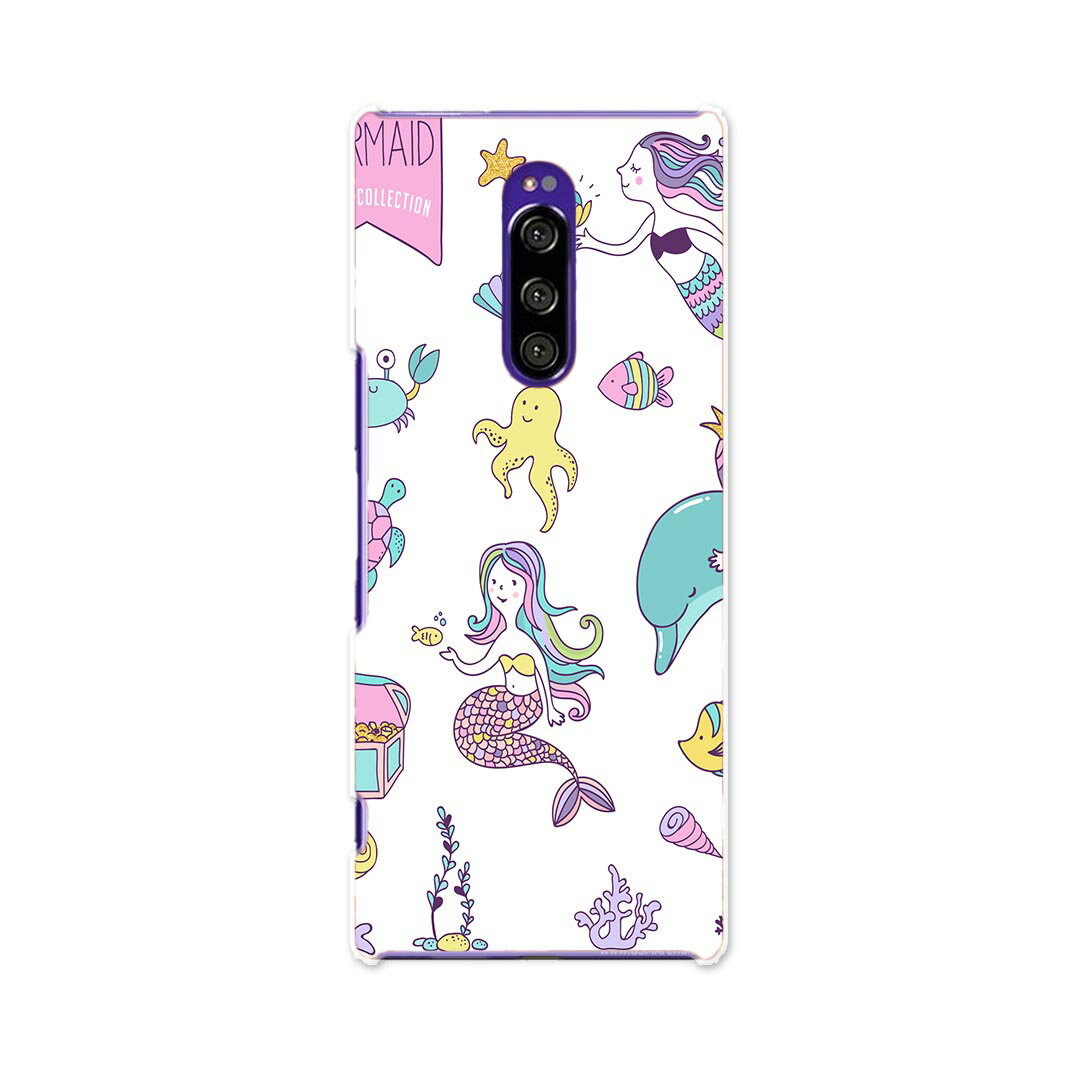SO-03L Xperia 1 エクスペリア ワン docomo ドコモ so03l スマホ カバー 全機種対応 あり ケース スマホケース スマホカバー TPU ソフトケース 014512 マーメイド　人魚　イルカ