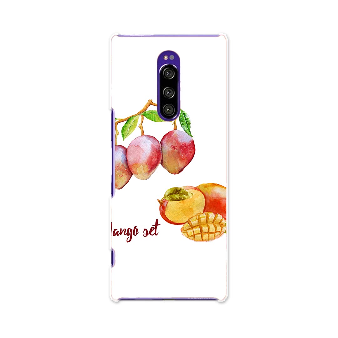 SOV40 Xperia 1 エクスペリア ワン au エーユー sov40 スマホ カバー ケース スマホケース スマホカバー TPU ソフトケース 014791 マンゴー 果物 夏
