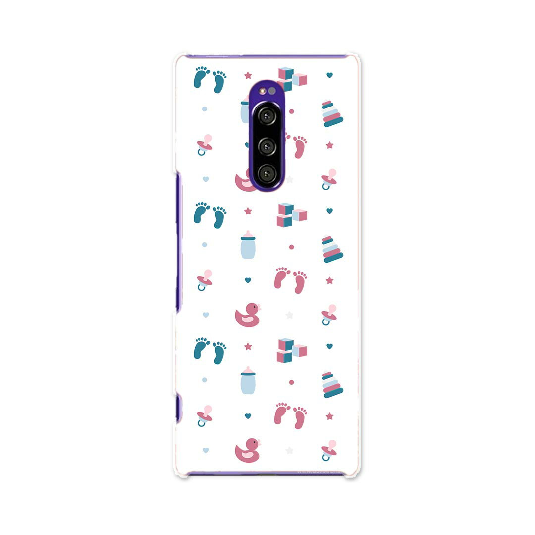 802SO Xperia 1 エクスペリア ワン softbank ソフトバンク 802so スマホ カバー ケース スマホケース スマホカバー PC ハードケース 016414 赤ちゃん　足跡のサムネイル