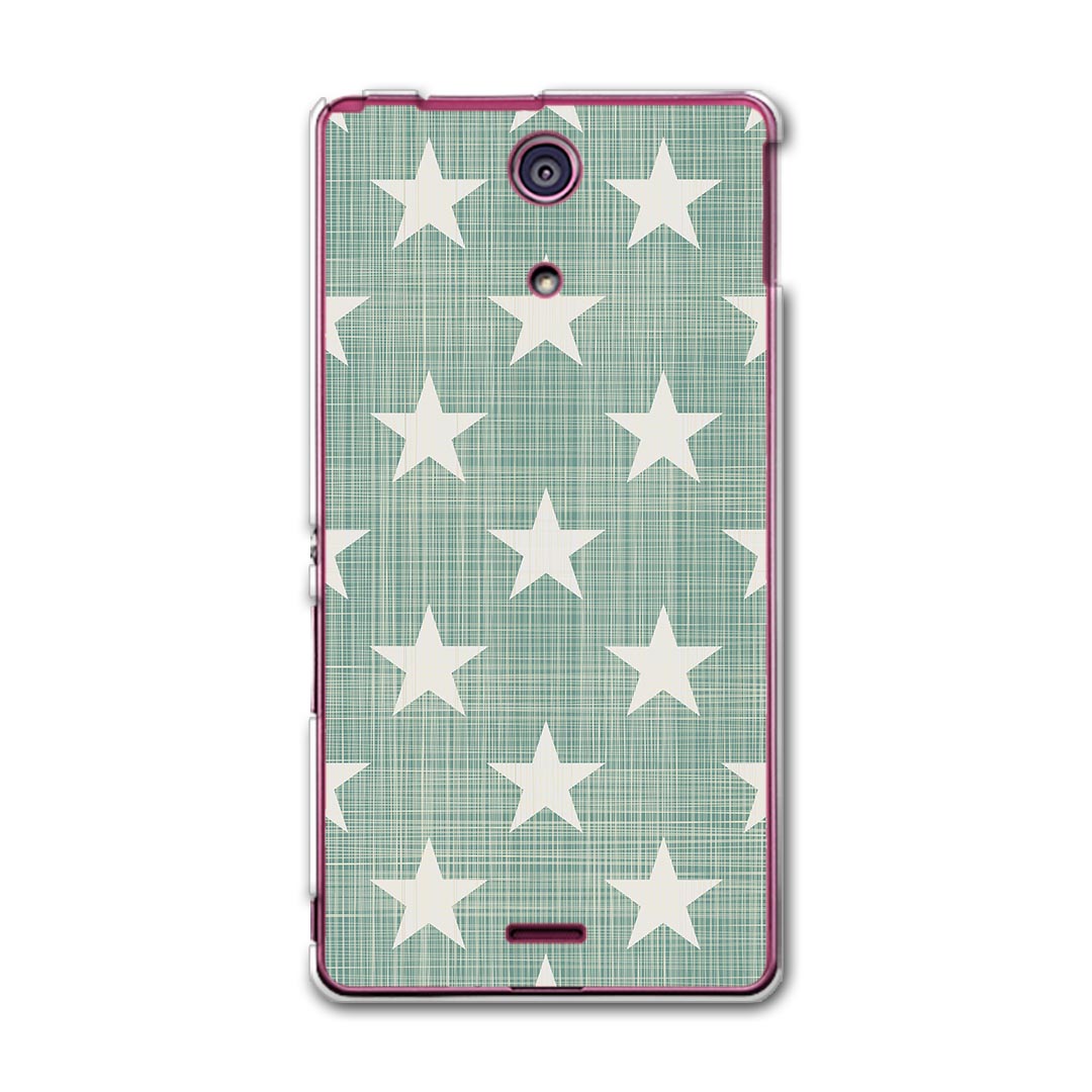 Mobile Phone Cases - SO-04E XPERIA A エクスペリア so04e docomo ドコモ スマホ カバー スマホケース スマホカバー PC ハードケース 星 スター 緑 チェック・ボーダー 000249
