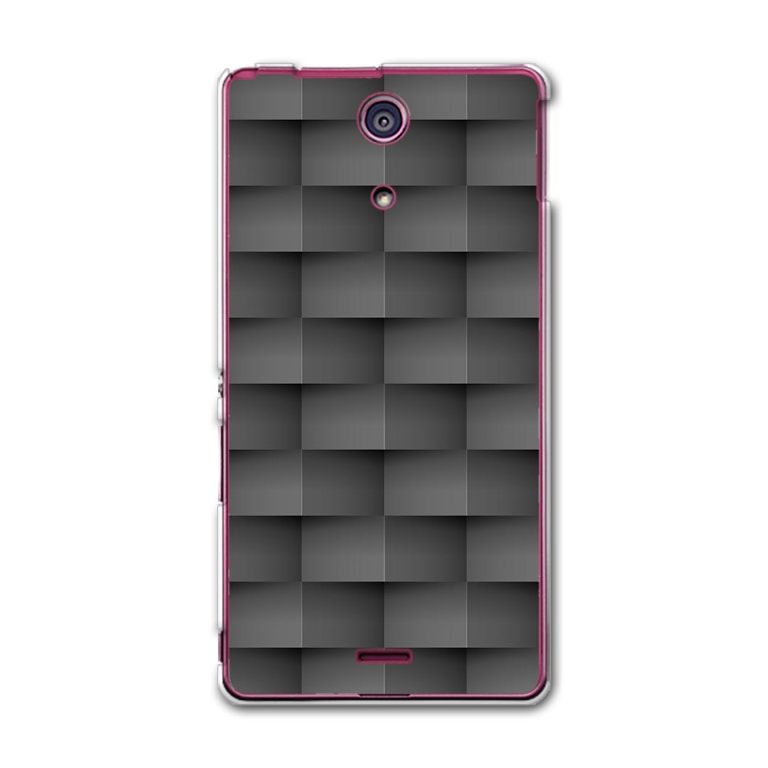 SO-04E XPERIA A エクスペリア so04e docomo ドコモ スマホ カバー スマホケース スマホカバー PC ハードケース 市松模様 チェック 黒 木目 000440