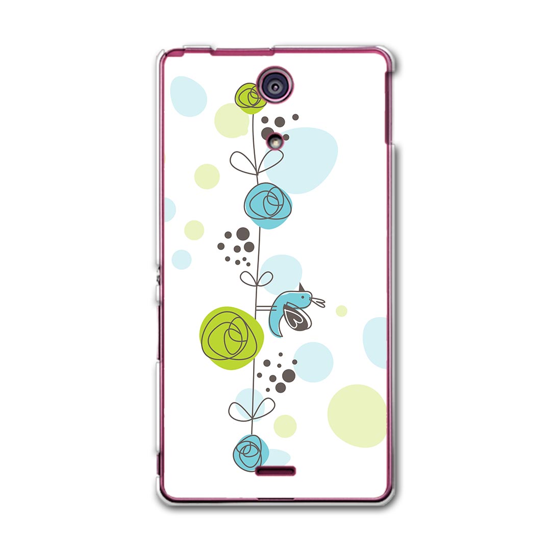 SO-04E XPERIA A エクスペリア so04e docomo ドコモ スマホ カバー スマホケース スマホカバー PC ハードケース 花 薔薇 とり フラワー 001554