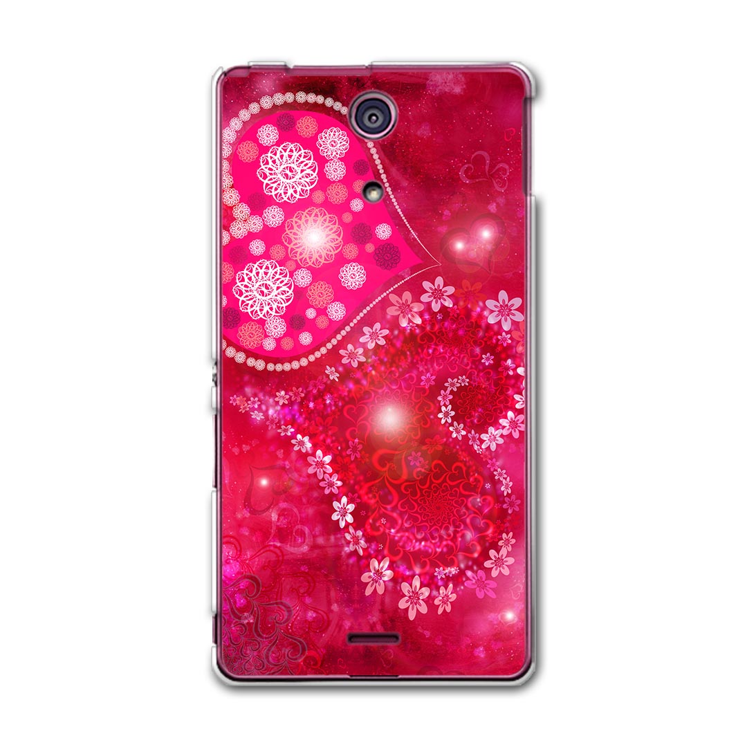 SO-04E XPERIA A エクスペリア so04e docomo ドコモ スマホ カバー スマホケース スマホカバー PC ハードケース ハート 花 ラブリー 001568