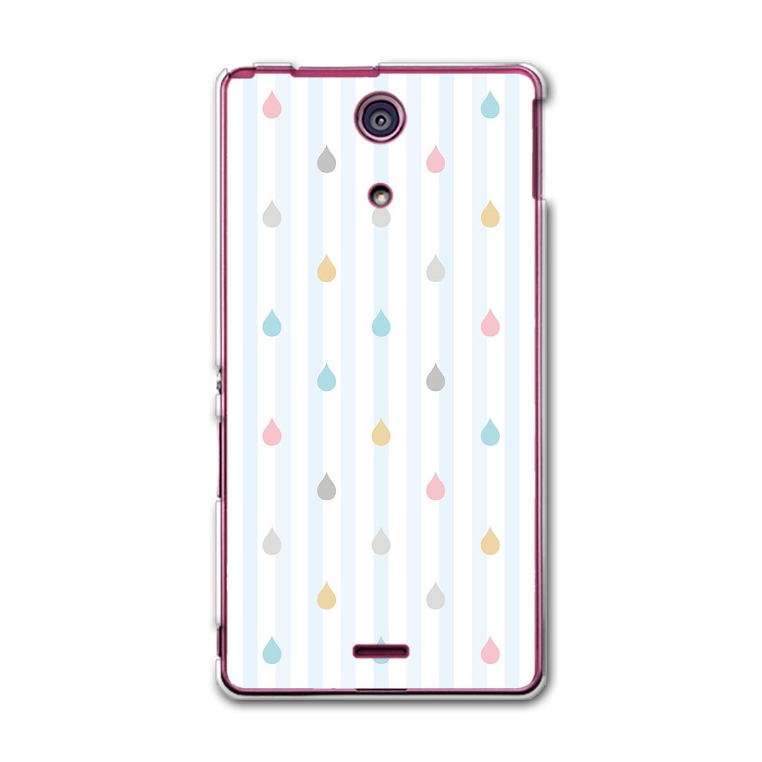 SO-04E XPERIA A エクスペリア so04e docomo ドコモ スマホ カバー スマホケース スマホカバー PC ハードケース パステル カラフル しずく ストライプ チェック ボーダー 008448