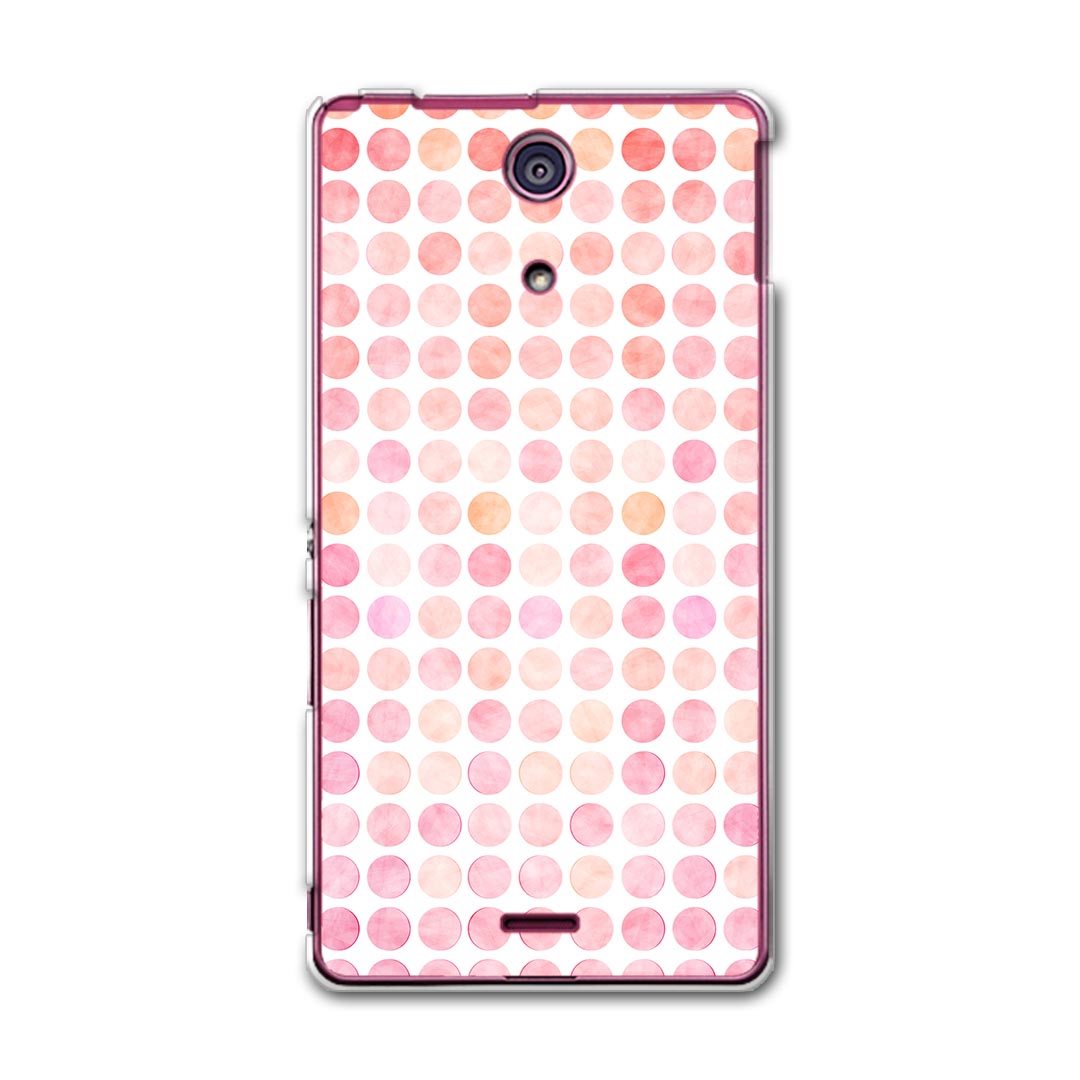 SO-04E XPERIA A エクスペリア so04e docomo ドコモ スマホ カバー スマホケース スマホカバー PC ハードケース ピンク 水玉 模様 クール チェック ボーダー 008589