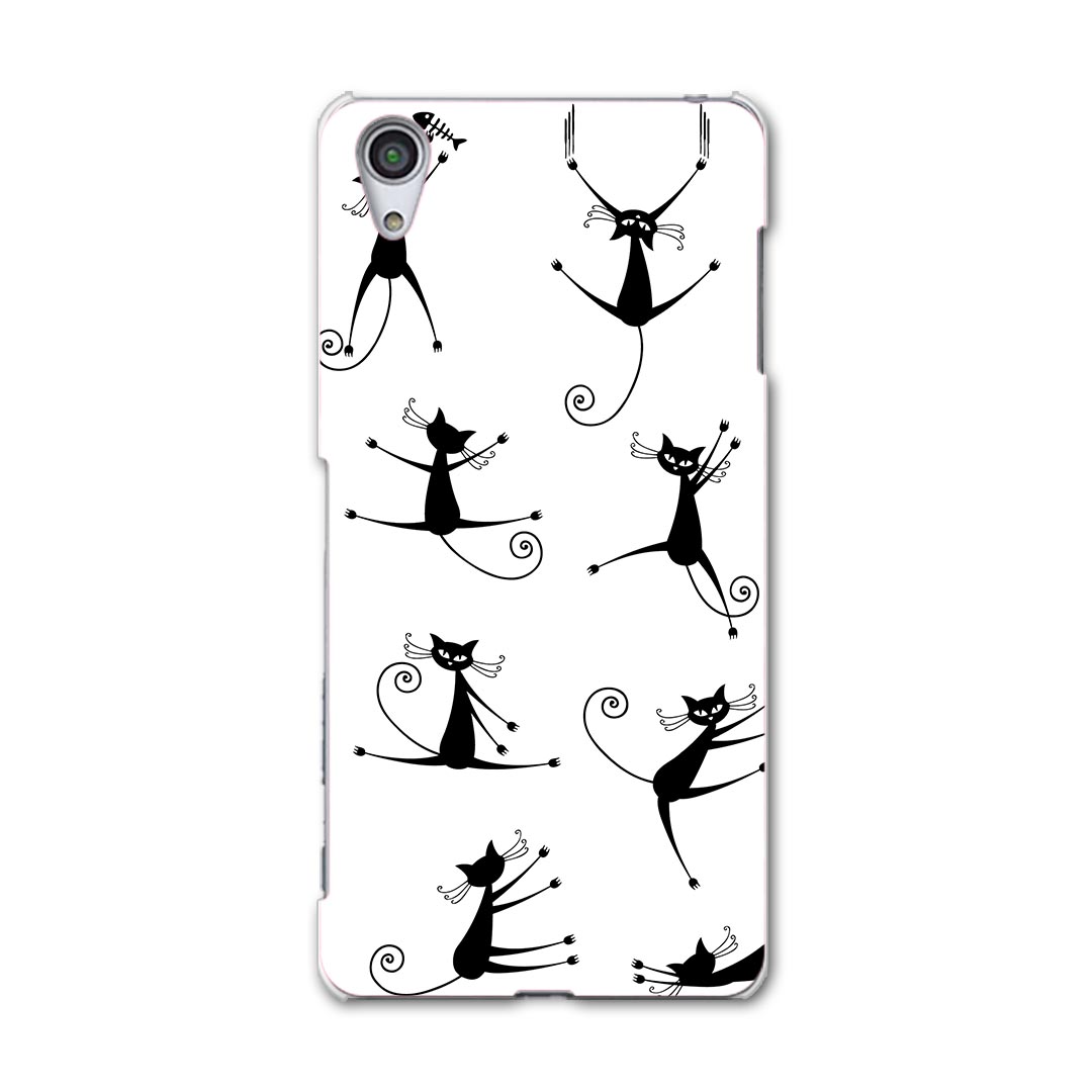 SOV33 Xperia X Performance エクスペリア X パフォーマンス au エーユー スマホ カバー スマホケース ハード pc ケース ハードケース 猫 イラスト アニマル ユニーク 004604