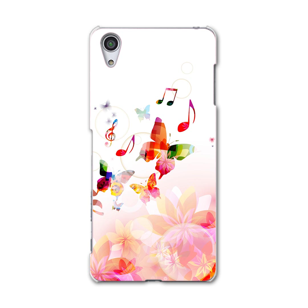 502SO Xperia X Performance エクスペリア X パフォーマンス softbank ソフトバンク 502so スマホ カバー ケース スマホケース スマホカバー TPU ソフトケース 007858 花　フラワー　楽器　蝶　カラフル