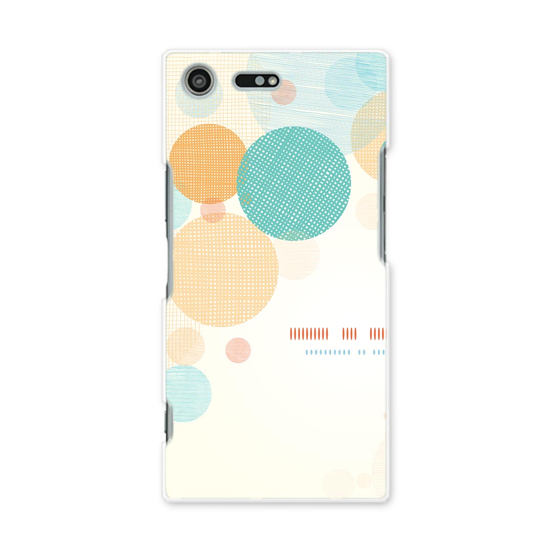 SO-04J Xperia XZ Premium エクスペリア XZ プレミアム so04j docomo ドコモ スマホ カバー スマホケース スマホカバー PC ハードケース 水玉 模様 オレンジ その他 005270