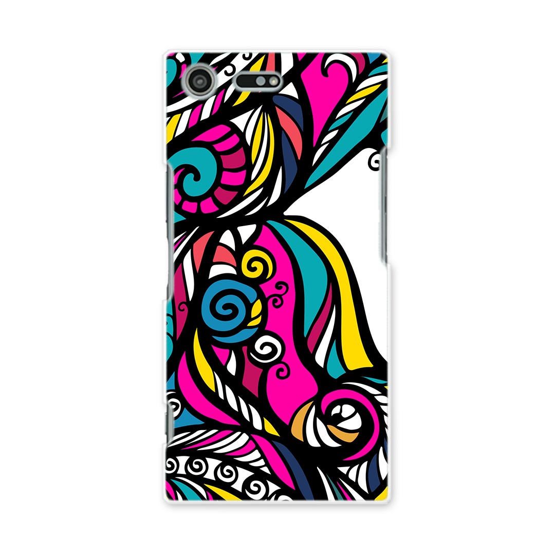 スマホ カバー あり ケース スマホケース スマホカバー TPU ソフトケース docomo au softbank 010235 カラフル　アジアン　植物