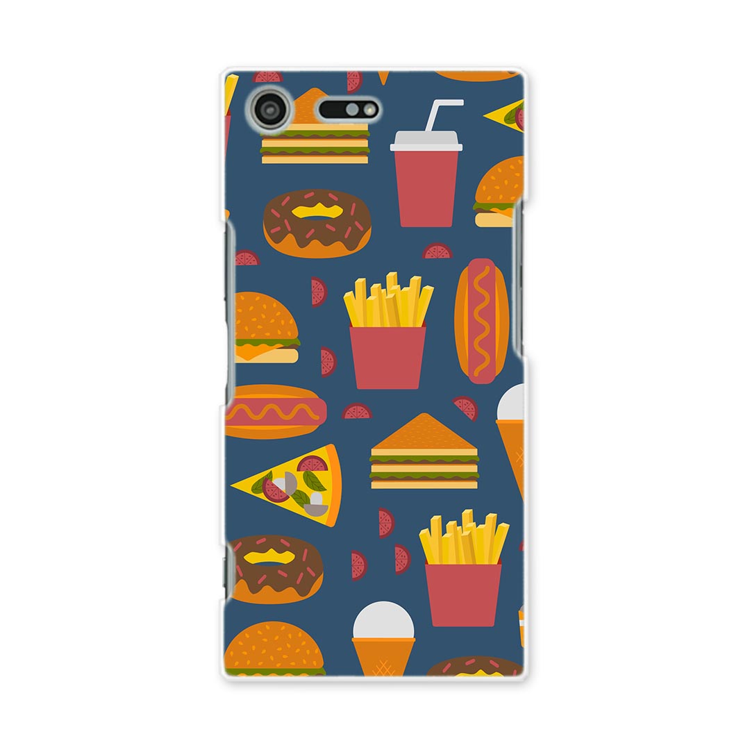スマホ カバー あり ケース スマホケース スマホカバー TPU ソフトケース docomo au softbank 010585 食べ物　ポテト　ドーナツ