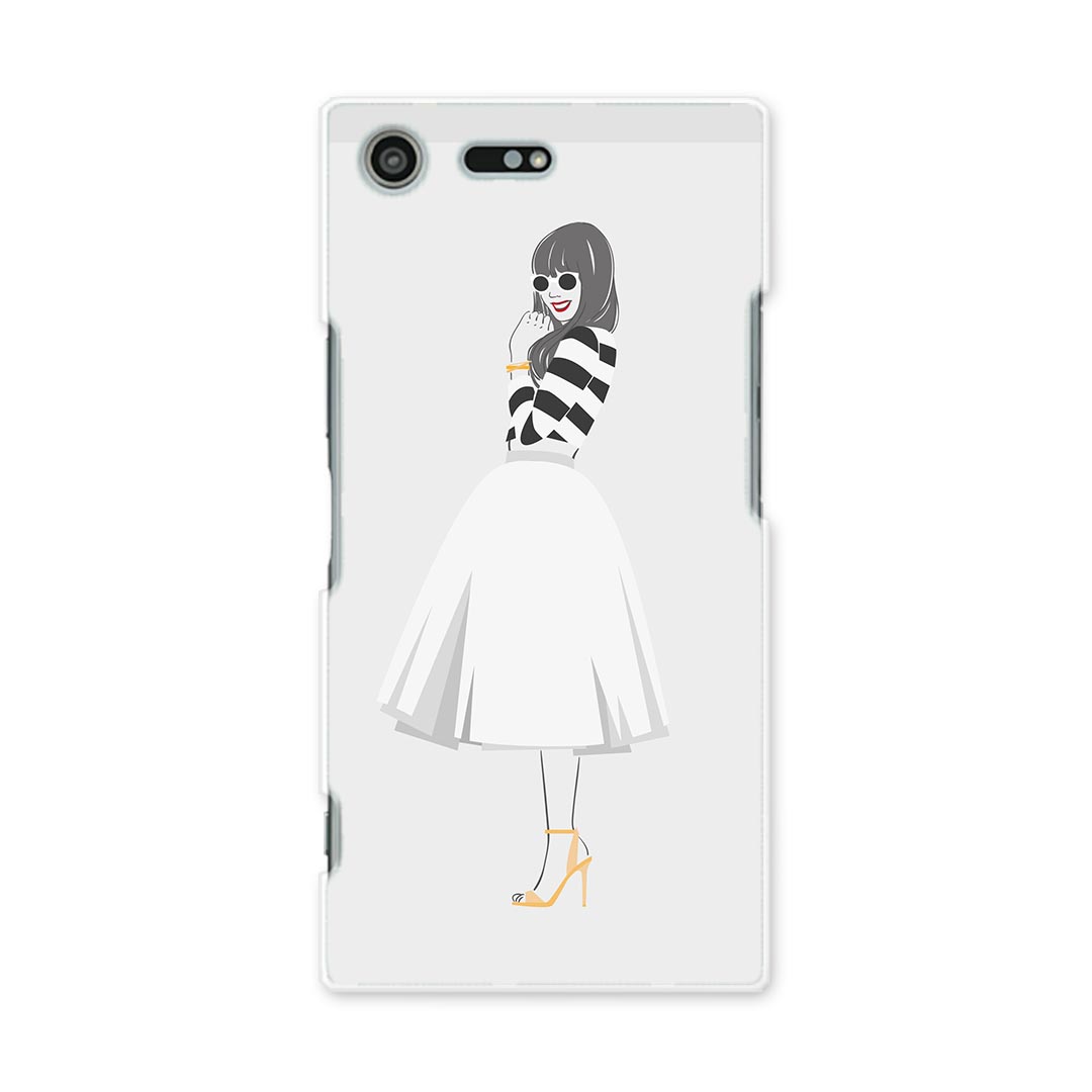 スマホ カバー あり ケース スマホケース スマホカバー TPU ソフトケース docomo au softbank 010902 ファッション サングラス スカート