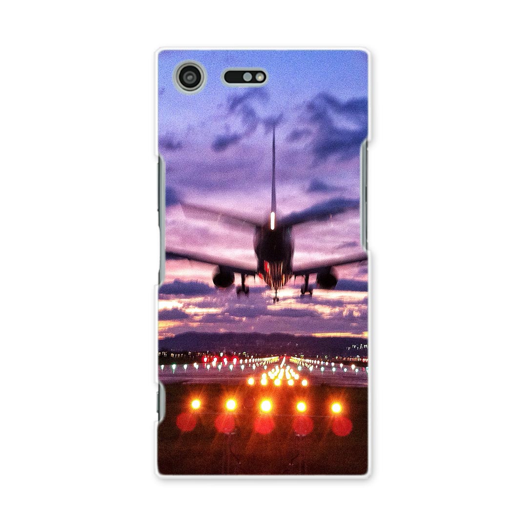 スマホ カバー あり ケース スマホケース スマホカバー TPU ソフトケース docomo au softbank 011229 飛行機　乗り物　夜景