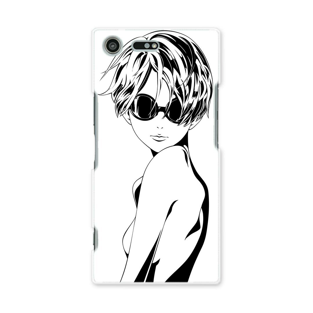 スマホ カバー あり ケース スマホケース スマホカバー TPU ソフトケース docomo au softbank 011815 女性　サングラス　セクシー