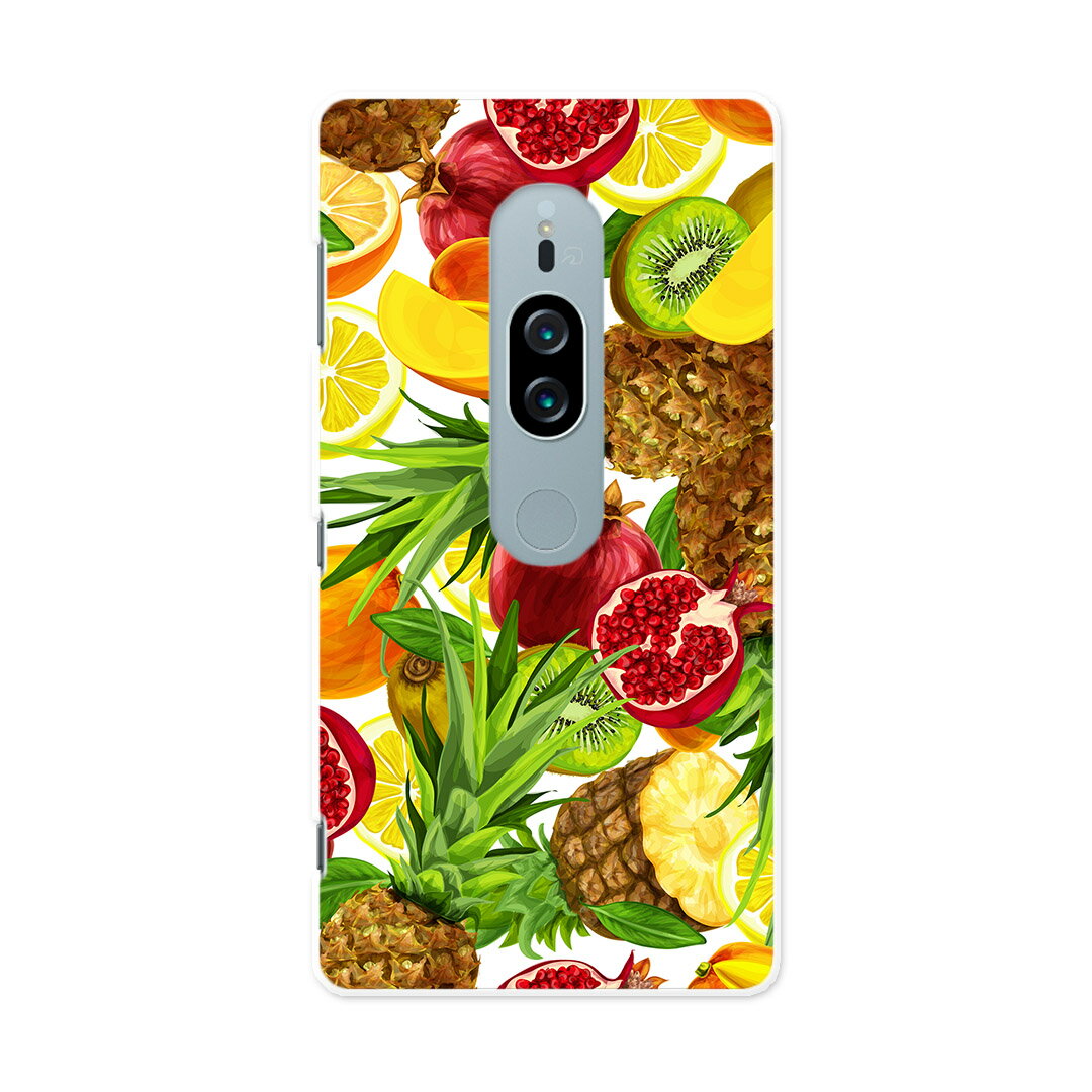SO-04K Xperia XZ2 Premium エクスペリア エックスゼットツー プレミアム docomo so04k ドコモ スマホ カバー スマホケース スマホカバー PC ハードケース 008272 果物 くだもの カラフル イラスト