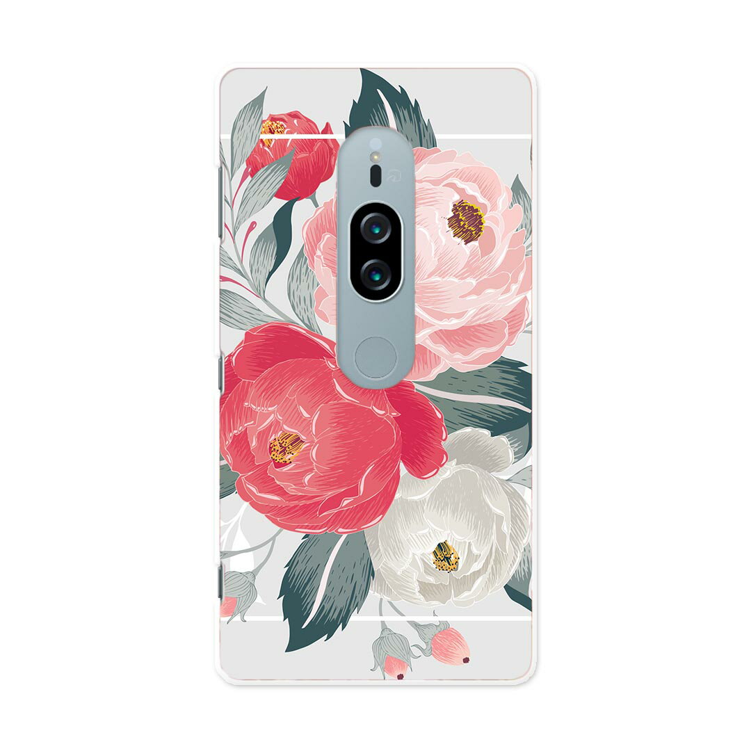 SO-04K Xperia XZ2 Premium エクスペリア エックスゼットツー プレミアム docomo so04k ドコモ スマホ カバー スマホケース スマホカバー PC ハードケース 013917 花 フラワー ピンク