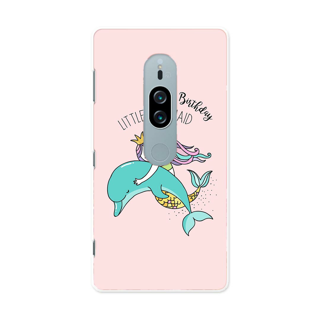 SOV38 Xperia XZ2 Premium エクスペリア エックスゼットツー プレミアム au エーユー スマホ カバー ケース スマホケース スマホカバー PC ハードケース 014454 マーメイド 人魚 イルカ