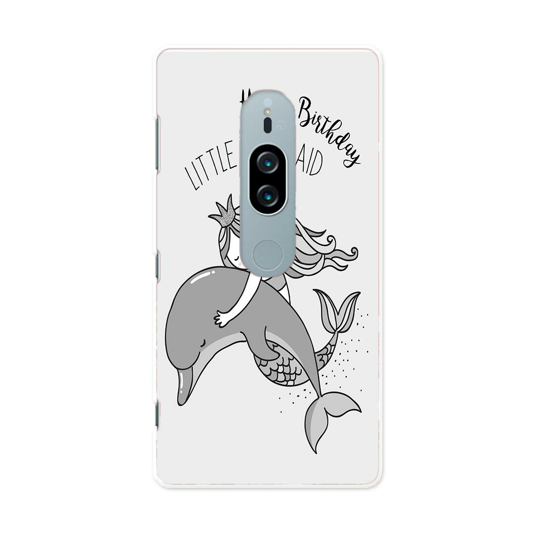 SOV38 Xperia XZ2 Premium エクスペリア エックスゼットツー プレミアム au エーユー スマホ カバー ケース スマホケース スマホカバー PC ハードケース 014513 マーメイド 人魚 イルカ