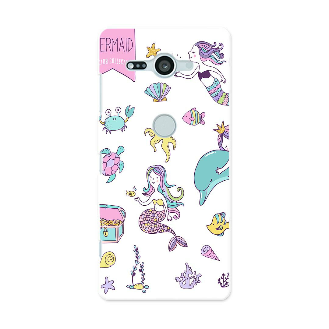SO-05K Xperia XZ2 Compact エクスペリア エックスゼットツー コンパクト docomo so05k ドコモ スマホ カバー スマホケース スマホカバー PC ハードケース 014512 マーメイド 人魚 イルカ