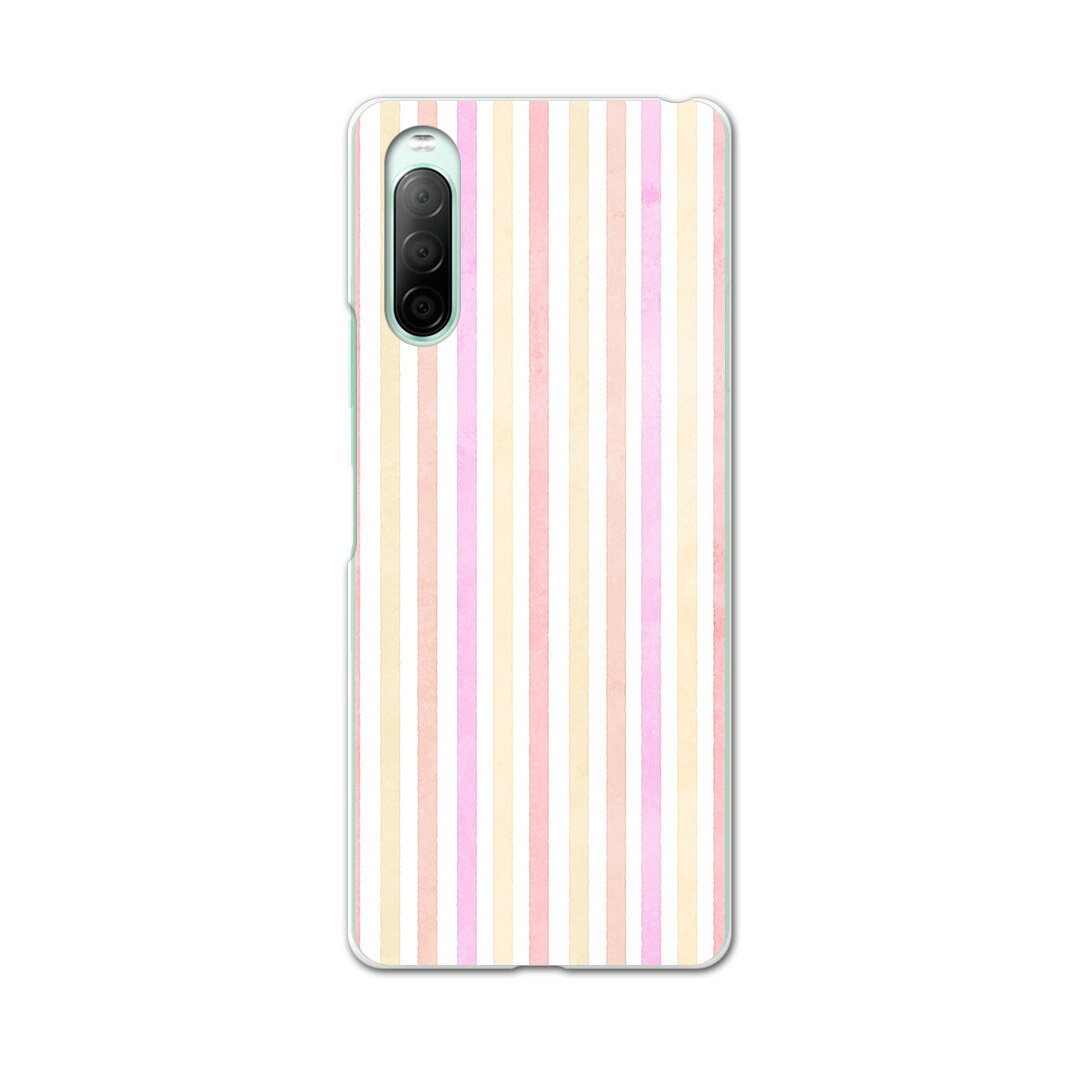 Xperia 10 II SO-41A 専用ハードケース sov43 so41a 共通対応 スマホカバー カバー ケース pc ハード ケース 000931 ストライプ