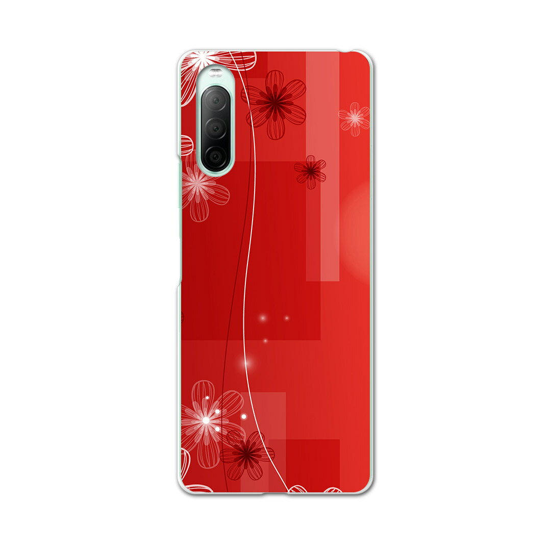 Xperia 10 II SO-41A 専用ハードケース sov43 so41a 共通対応 スマホカバー カバー ケース pc ハード ケース 001327 花 模様