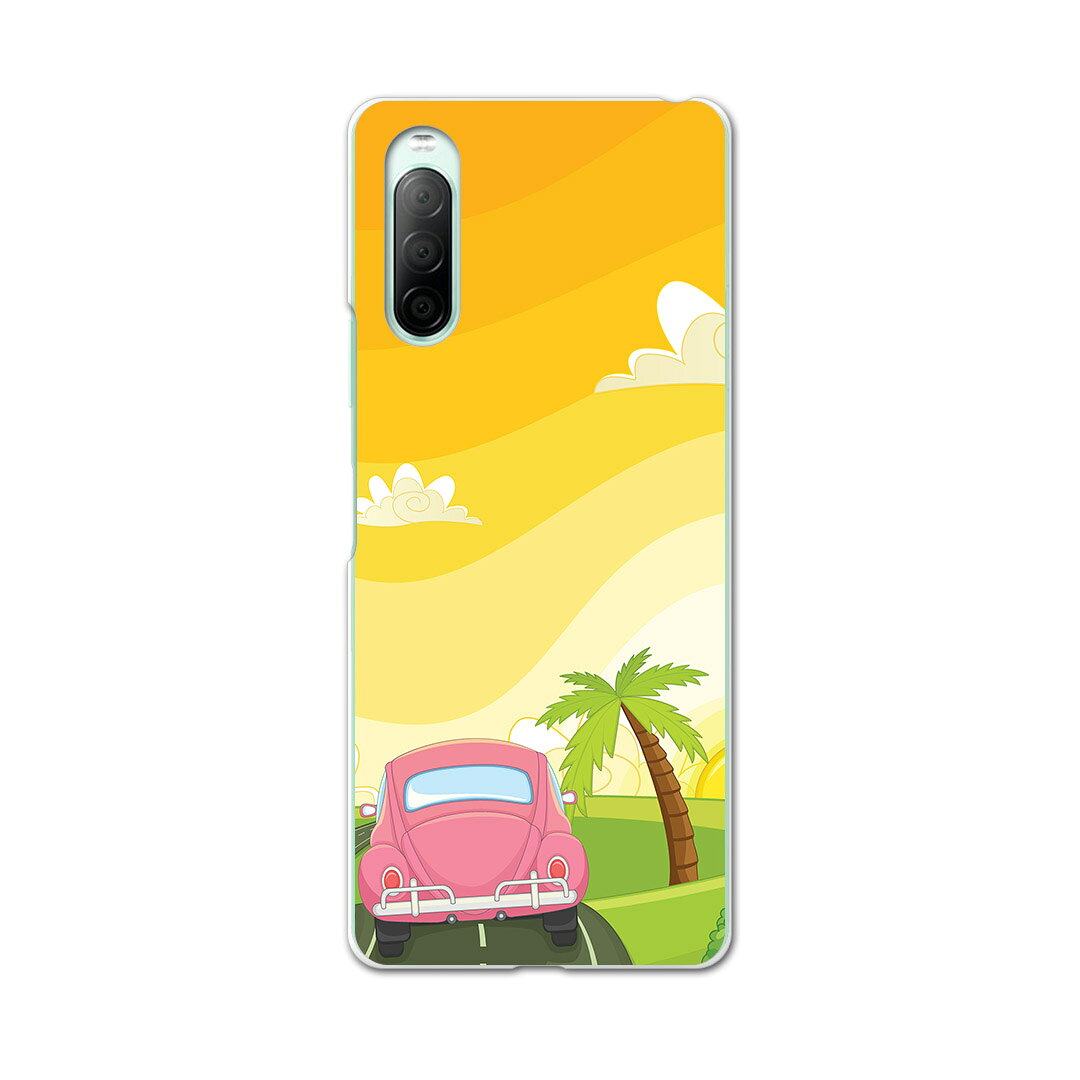 Xperia 10 II SO-41A 専用ハードケース sov43 so41a 共通対応 スマホカバー カバー ケース pc ハード ケース 002495 景色　風景　イラスト