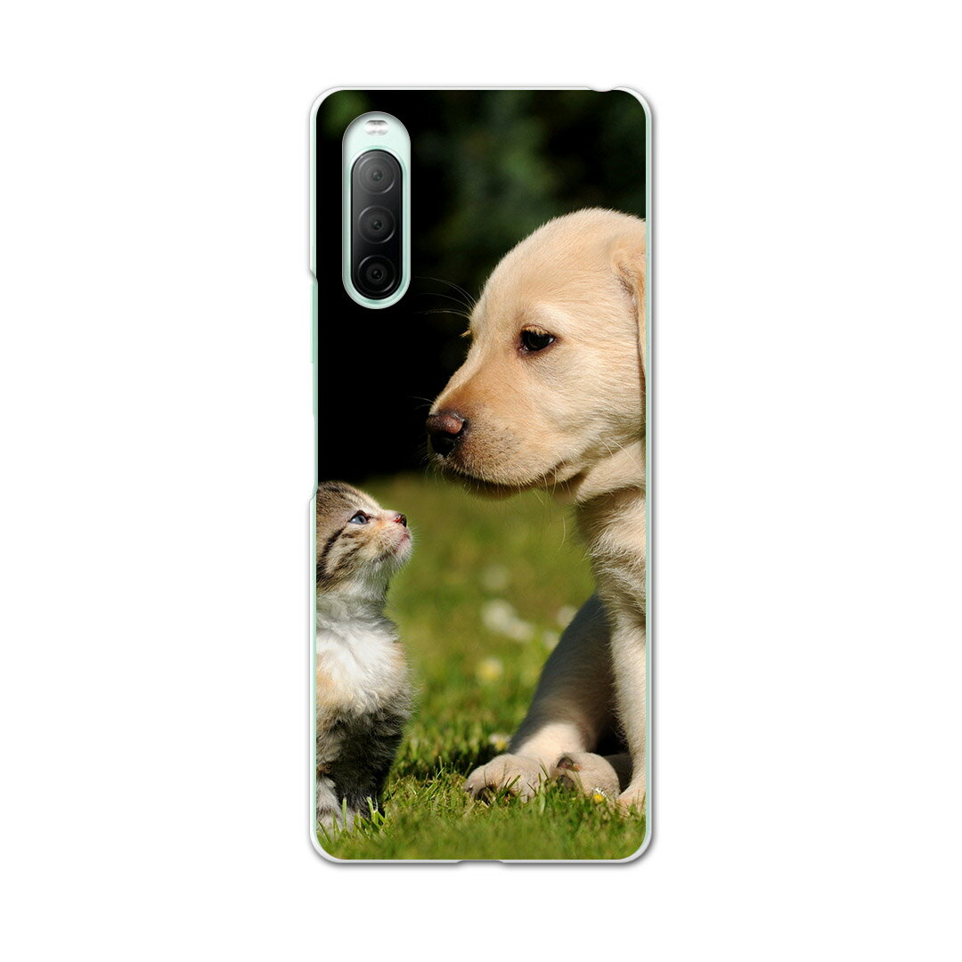 Xperia 10 II SO-41A 専用ハードケース sov43 so41a 共通対応 スマホカバー カバー ケース pc ハード ケース 002794 犬 猫 動物 写真
