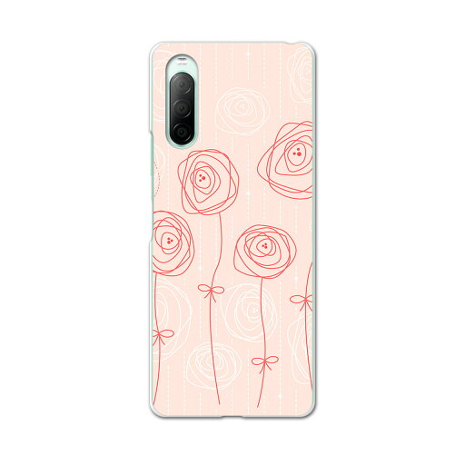Xperia 10 II SO-41A 専用ハードケース sov43 so41a 共通対応 スマホカバー カバー ケース pc ハード ケース 005058 花 ピンク イラスト Xperia 10 II SO-41A 専用ハードケース sov43 so41a 共通対応 スマホカバー カバー ケース pc ハード ケース 005058 花 ピンク イラスト