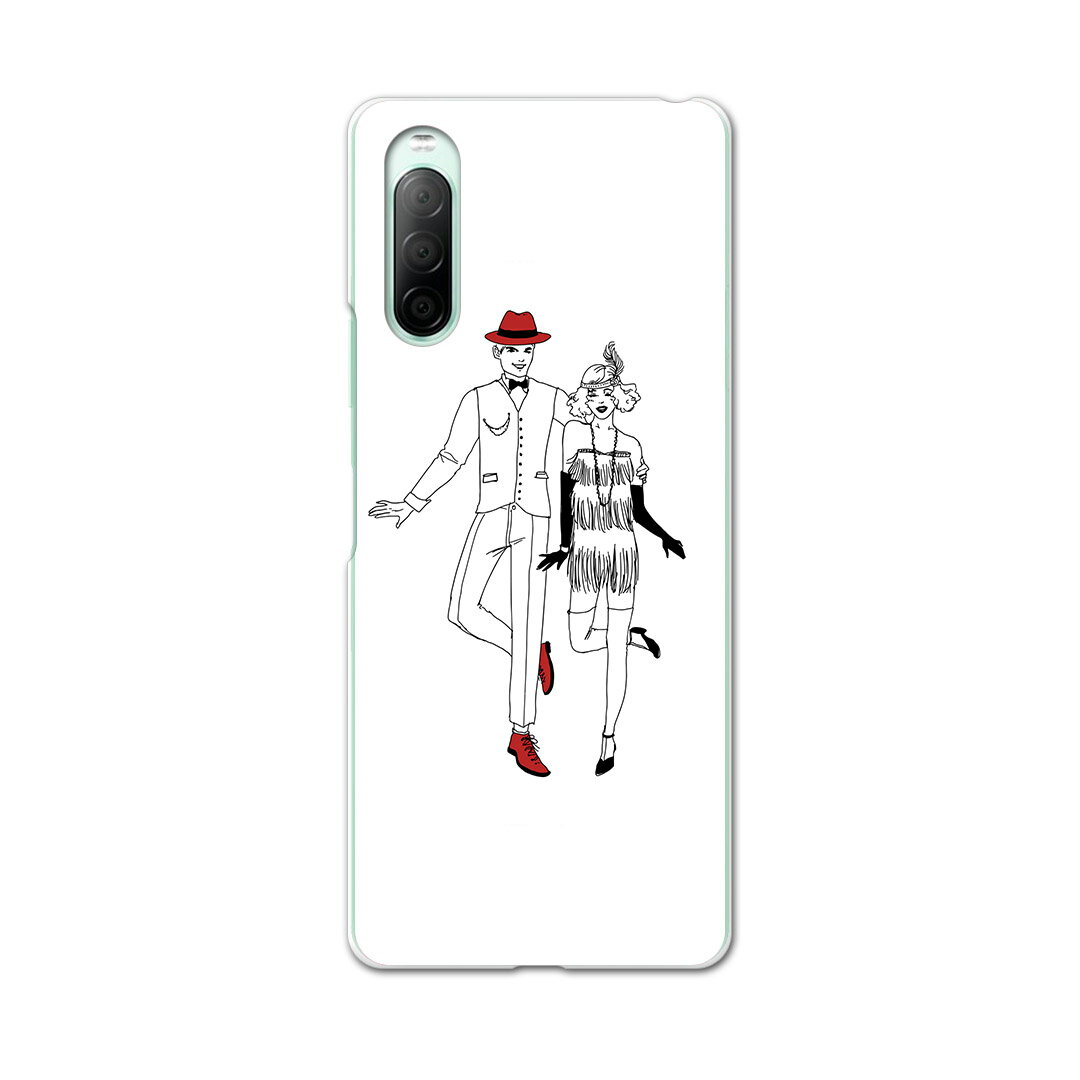 Xperia 10 II SO-41A 専用ハードケース sov43 so41a 共通対応 スマホカバー カバー ケース pc ハード ケース 016116 人間　イラスト