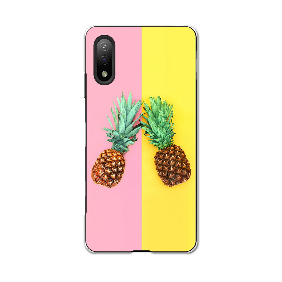 Xperia Ace II SO-41B エクスペリア ソニー SONY docomo ドコモスマホ カバー ケース スマホケース スマホカバー PC ハードケース 014881 パイナップル　夏　ピンク　食べ物　果物