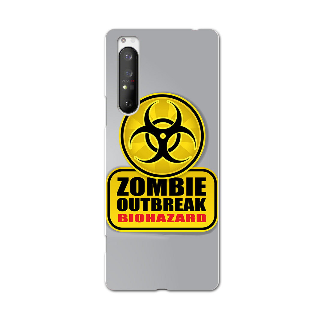 Xperia 1 II SO-51A エクスペリアワンマークツー so51a ドコモ docomo スマホ カバー ケース スマホケース スマホカバー PC ハードケース 001180 標識 ゾンビ バイオハザード