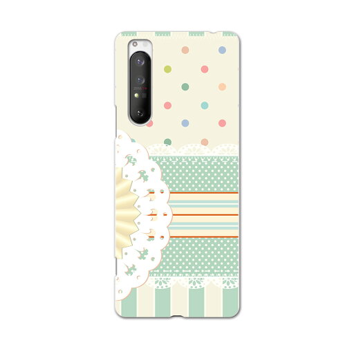 Xperia 1 II SO-51A エクスペリアワンマークツー so51a ドコモ docomo スマホ カバー ケース スマホケース スマホカバー PC ハードケース 007693 ボタン 水玉 レース 水色 Xperia 1 II SO-51A エクスペリアワンマークツー so51a ドコモ docomo スマホ カバー ケース スマホケース スマホカバー PC ハードケース 007693 ボタン 水玉 レース 水色