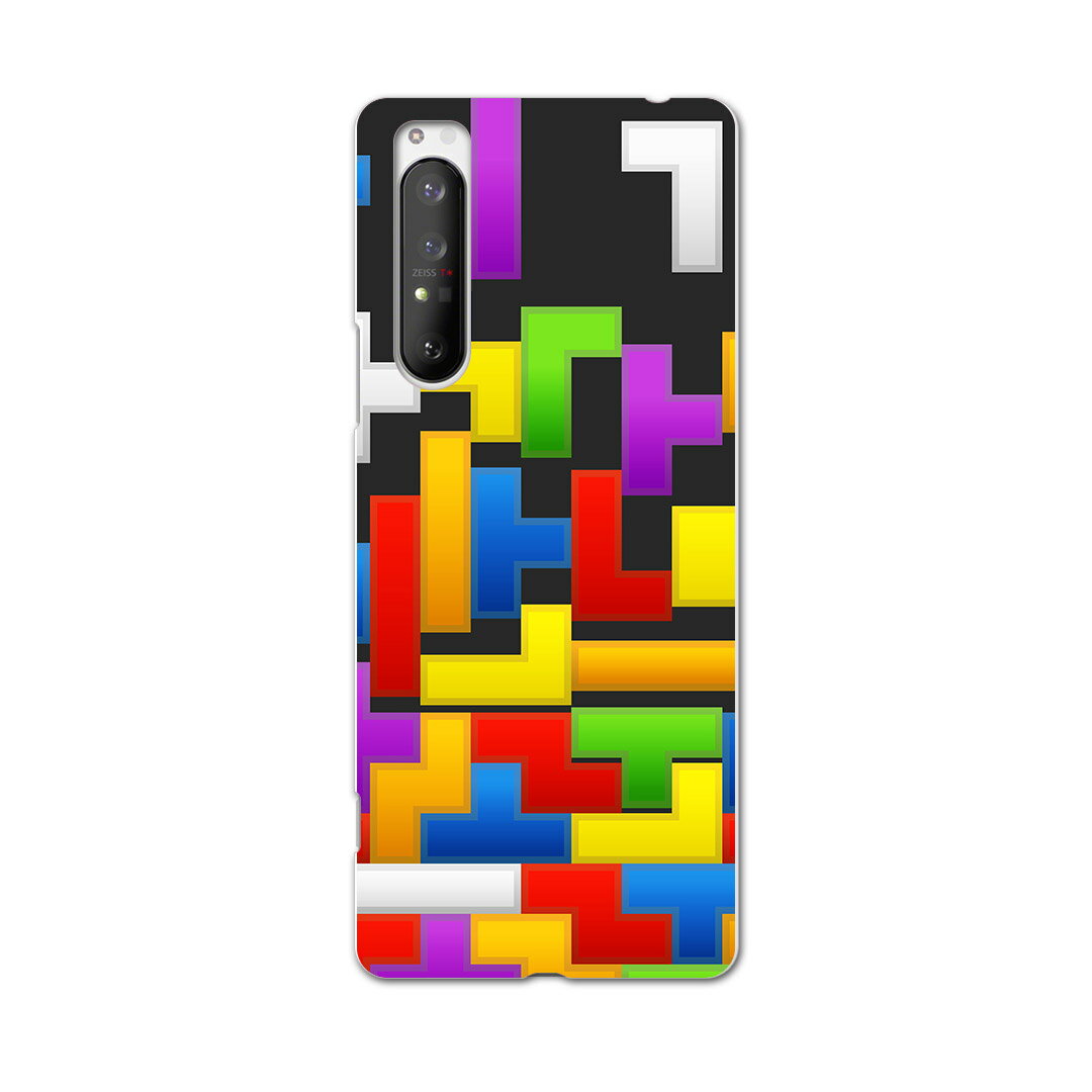 Xperia 1 II SO-51A エクスペリアワンマークツー so51a ドコモ docomo スマホ カバー ケース スマホケース スマホカバー PC ハードケース 007961 カラフル　パズル　模様　ゲーム