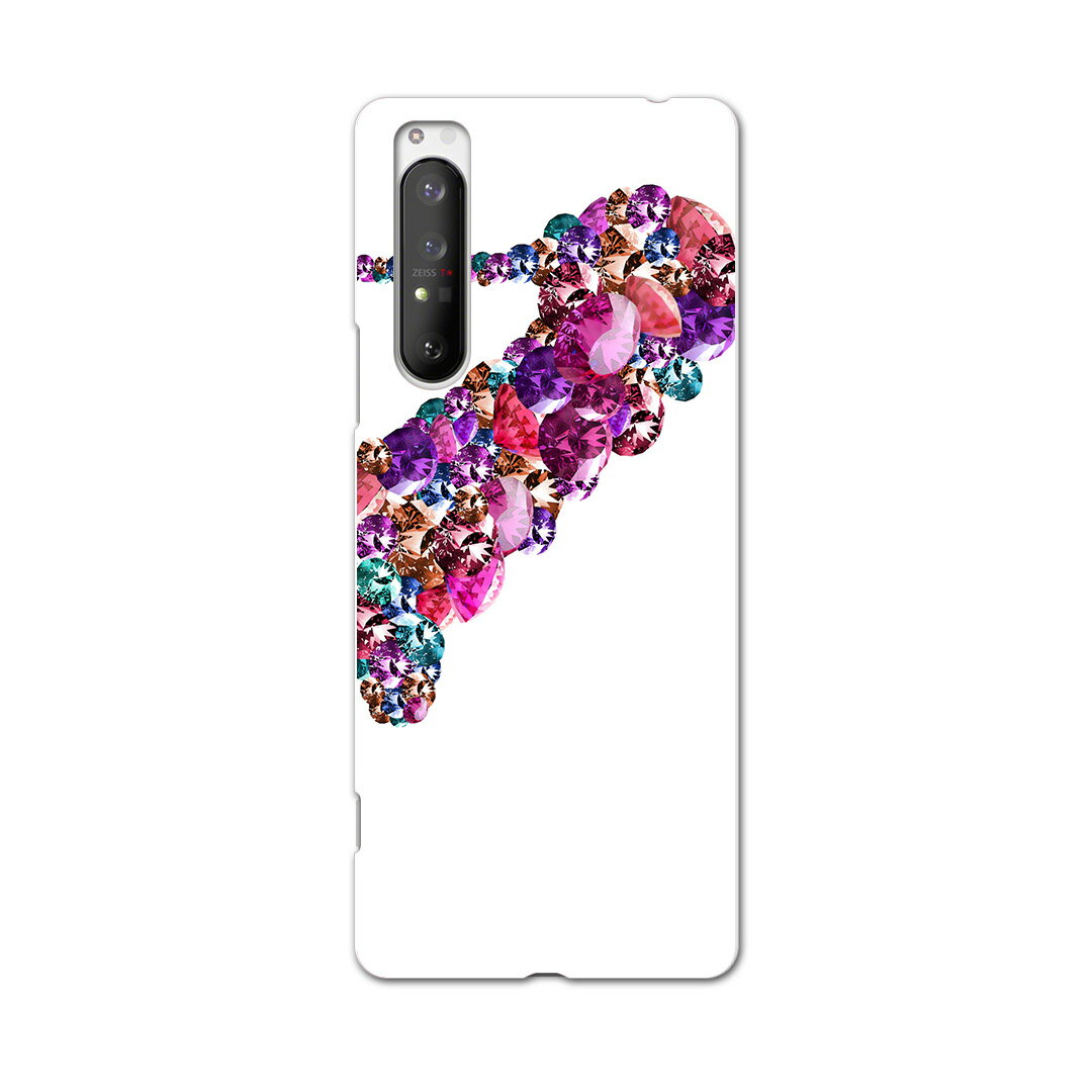 Xperia 1 II SOG01 エクスペリアワンマークツー sog01 au エーユー スマホ カバー ケース スマホケース スマホカバー PC ハードケース 009402 宝石　おしゃれ　ピンク
