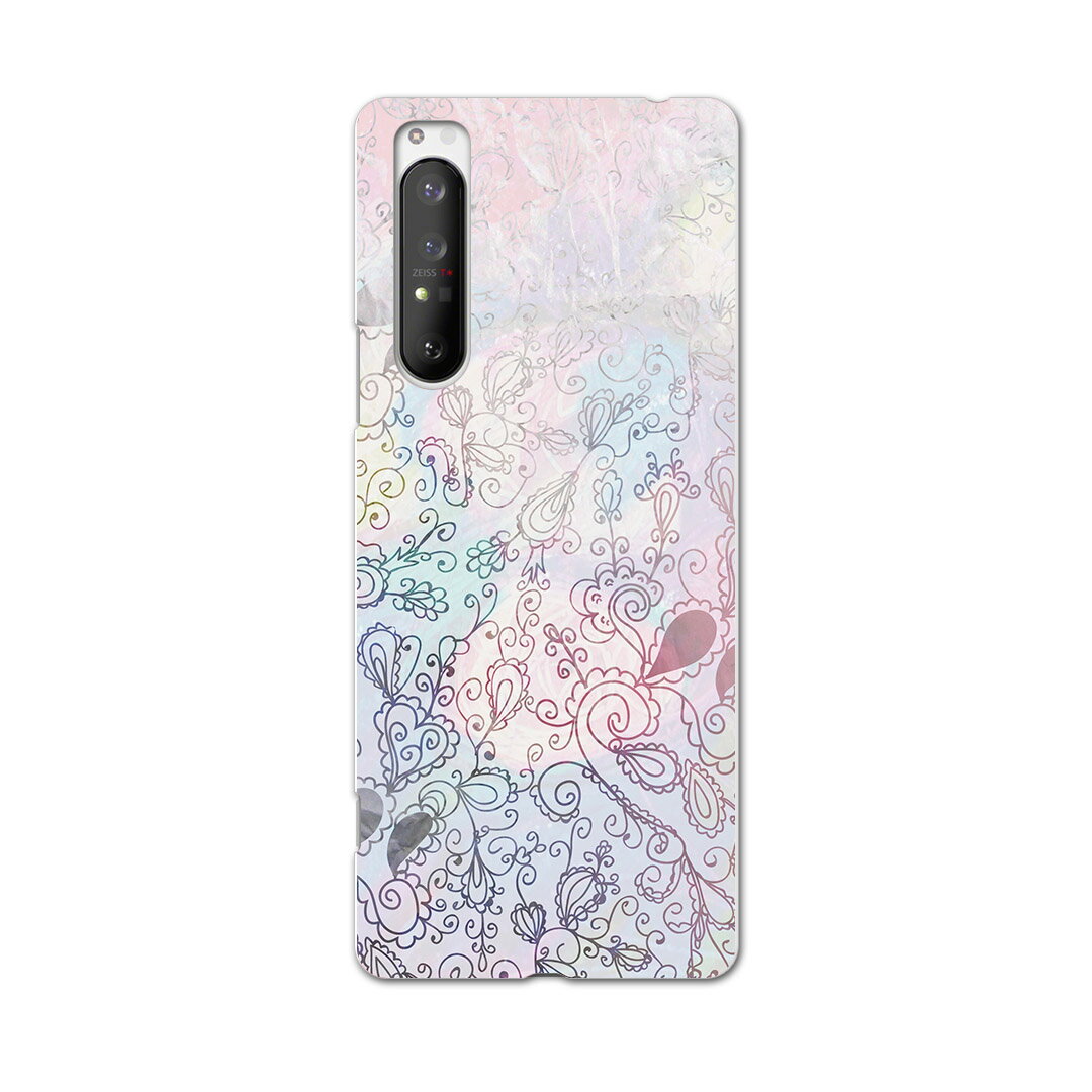 Xperia 1 II SOG01 エクスペリアワンマークツー sog01 au エーユー スマホ カバー ケース スマホケース スマホカバー PC ハードケース 010338 アジアン 模様 パステル