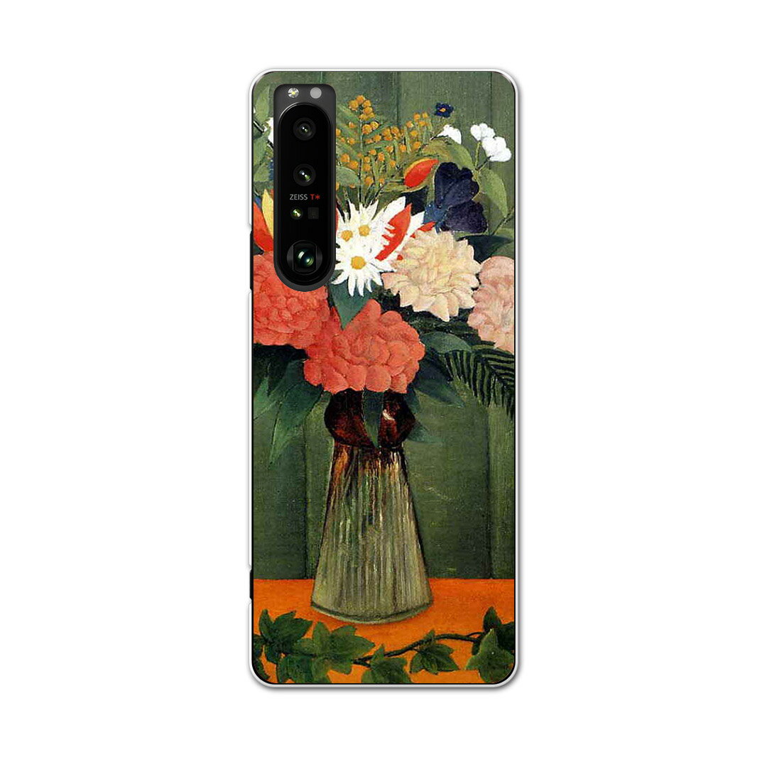 SO-51B Xperia 1 III エクスペリア ソニー SONY docomo ドコモスマホ カバー ケース スマホケース スマホカバー PC ハードケース 003243 花 絵画 イラスト