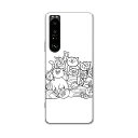 SO-51B Xperia 1 III エクスペリア ソニー SONY docomo ドコモスマホ カバー ケース スマホケース スマホカバー PC ハードケース 003496 猫 動物 イラスト(2)