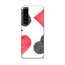 SOG03 SONY Xperia 1 III エクスペリア ソニー au エーユー スマホ カバー ケース スマホケース スマホカバー PC ハードケース 006980 トランプ ハート(2)