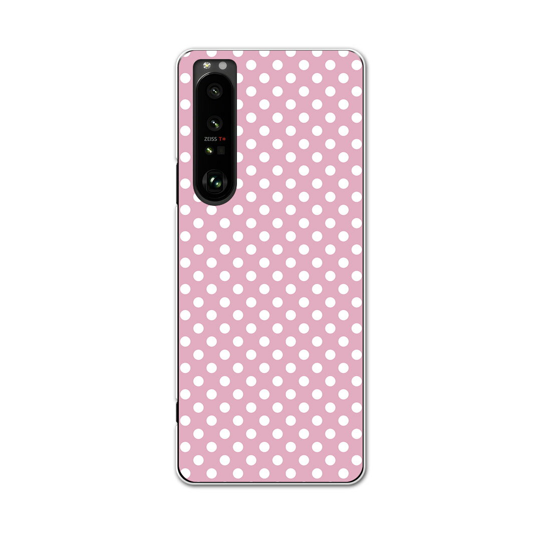 Rakuten - SO-51B Xperia 1 III エクスペリア ソニー SONY docomo ドコモスマホ カバー ケース スマホケース スマホカバー PC ハードケース 009060 シンプル　水玉　ドット　ピンク