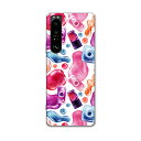 SO-51B Xperia 1 III エクスペリア ソニー SONY docomo ドコモスマホ カバー ケース スマホケース スマホカバー PC ハードケース 012570 マニキュア おしゃれ ピンク