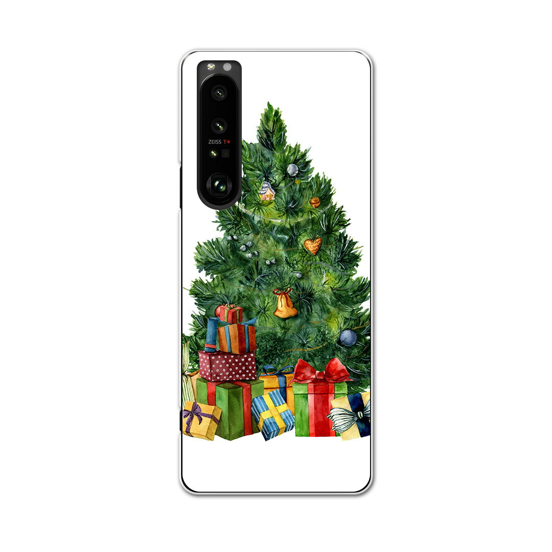 SO-51B Xperia 1 III エクスペリア ソニー SONY docomo ドコモスマホ カバー ケース スマホケース スマホカバー PC ハードケース 015843 クリスマスツリー プレゼント 冬