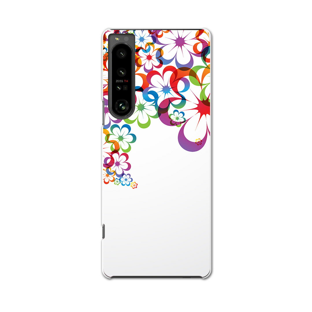 Xperia 1 IV 専用ハードケース SO-51C / SOG06 / A201SO 共通対応 so51c igcase スマホカバー カバー ケース pc ハードケース 001107 花 カラフル