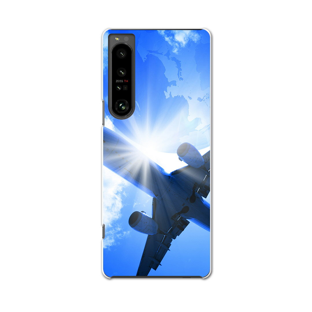Xperia 1 IV 専用ハードケース SO-51C / SOG06 / A201SO 共通対応 so51c igcase スマホカバー カバー ケース pc ハードケース 001574 飛行機 青空 地球
