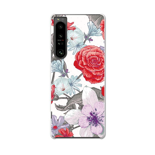 Xperia 1 IV 専用ハードケース SO-51C / SOG06 / A201SO 共通対応 so51c igcase スマホカバー カバー ケース pc ハードケース 008801 イラスト 花 赤 レッド Xperia 1 IV 専用ハードケース SO-51C / SOG06 / A201SO 共通対応 so51c igcase スマホカバー カバー ケース pc ハードケース 008801 イラスト 花 赤 レッド