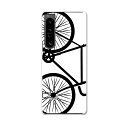 Xperia 1 IV 専用ハードケース SO-51C / SOG06 / A201SO 共通対応 so51c igcase スマホカバー カバー ケース pc ハードケース 009765 乗り物 自転車 モノクロ